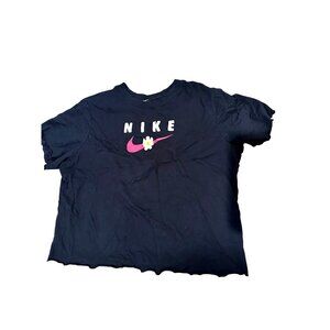 Nike Dri-Fit Graphic Tee – Floral Swoosh – Tagged XL (Runs Small)